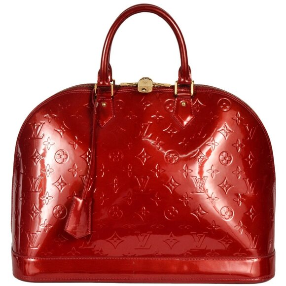 LOUIS VUITTON Red Monogram Alma Bag - Picture 1 of 9